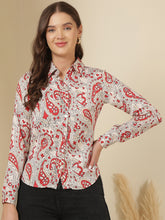 Smart Printed Spread Coller Slim Fit Shirt