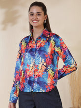 Floral Printed Spread Collar Casual Shirt