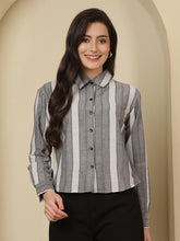 Striped Spread Collar Handloom Shirt