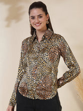 Smart Fit Animal Printed Spread Collar Casual Shirt