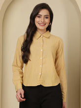 Striped Spread Collar Handloom Shirt