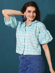 Azatic Print Shirt Style Top