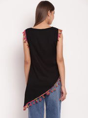 Sleeveless Asymmetric Hem Top