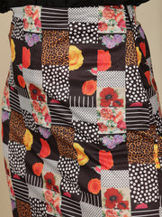 Printed Straight Midi Skirt