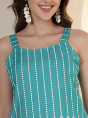Embroidered Shoulder Straps Kurti