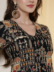 Ethnic Motifs Printed V-Neck Kurti