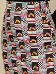 Floral Printed Straight Midi Skirt