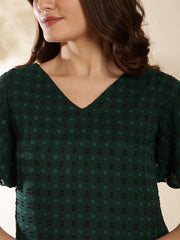 Polka Dot Baloon Sleeves Regular Top