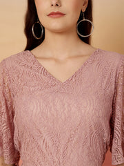 Solid Flared Sleeves Blouson Top