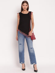 Sleeveless Asymmetric Hem Top