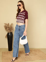 Floral Printed Lapel Collar Top