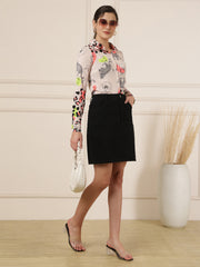 Smart Fit Animal Printed Spread Collar Casual Shirt