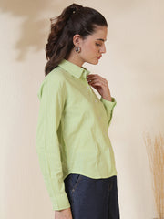Striped Spread Collar Handloom Shirt