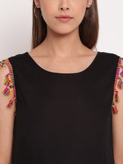 Sleeveless Asymmetric Hem Top