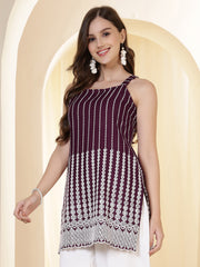 Embroidered Shoulder Straps Kurti